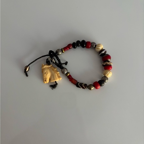 Beaded Bracelet with Horse Charm - Picture 1 of 3